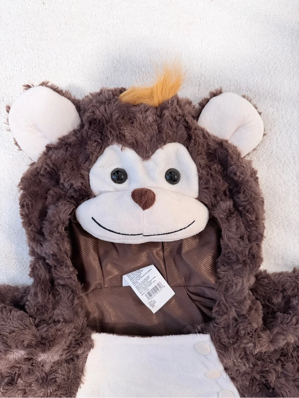 Plush Monkey Halloween Costume Hoodie for Baby/Toddler - Brown